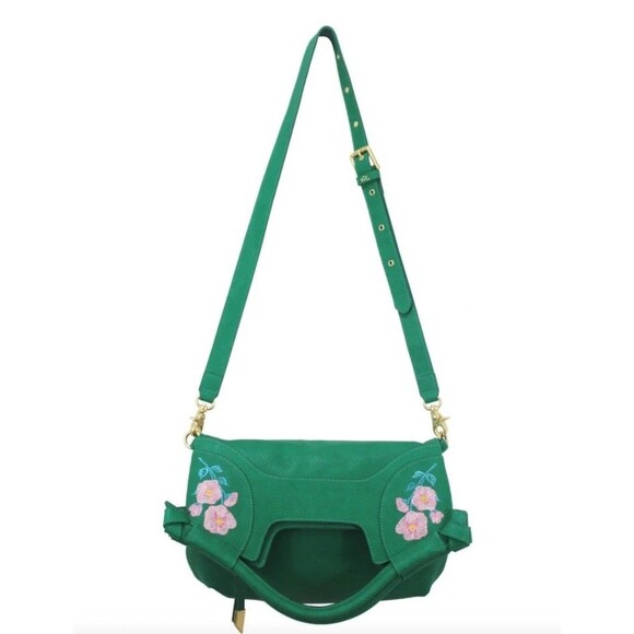 Foley + Corinna Flowerbed Creek FC Green Floral Vegan Leather Tote Bag Purse NWT - Picture 3 of 10